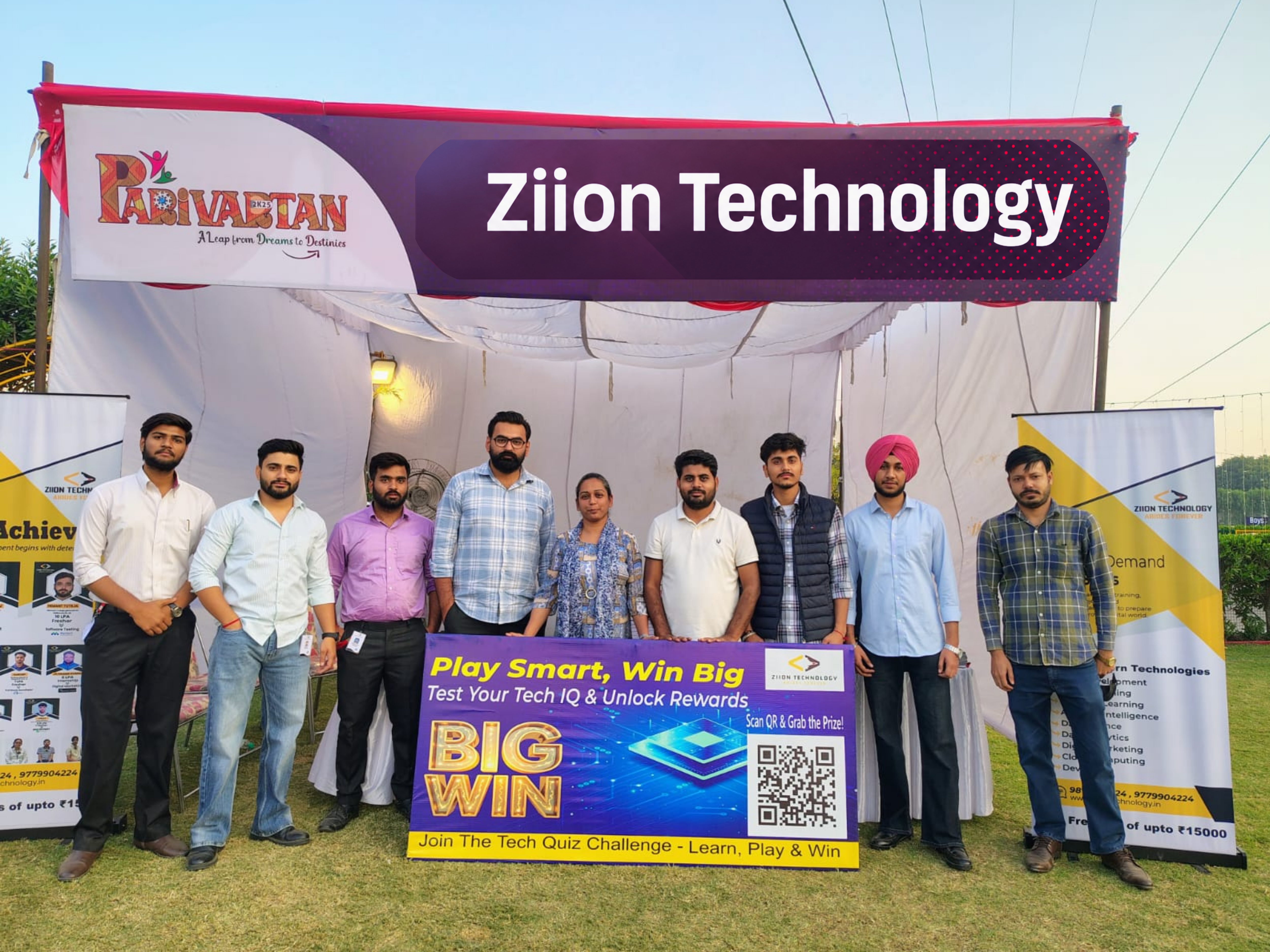 The Ziion Technology team at an outreach event